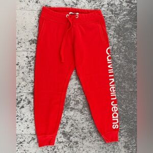 Preloved Calvin Klein Kids Bold Red Joggers